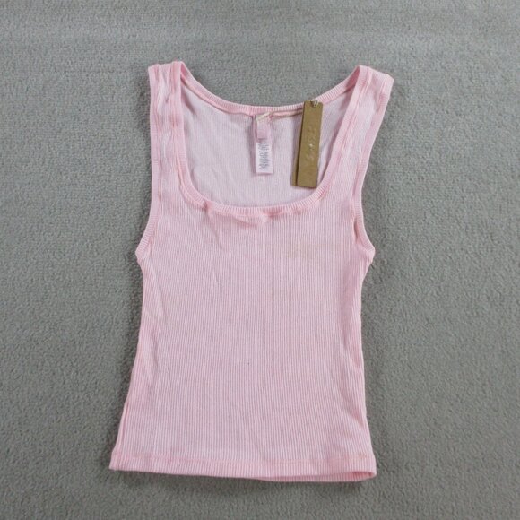SKIMS Cotton Rib Tank Womens XXS 2XS Cherry Blossom Pink Sleeveless Top NWT - Picture 2 of 7